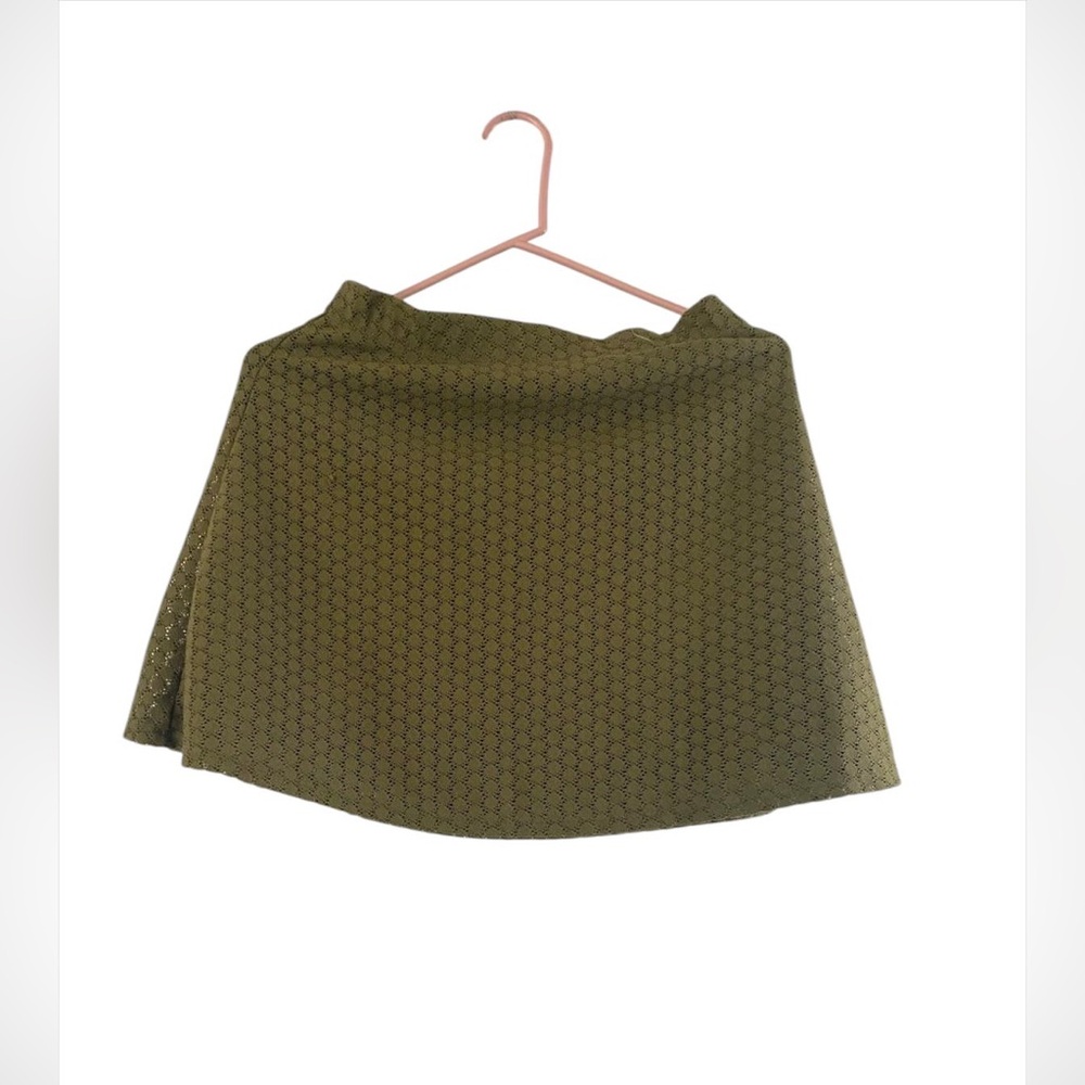 No Boundaries Green A-Line Mini Skirt Casual